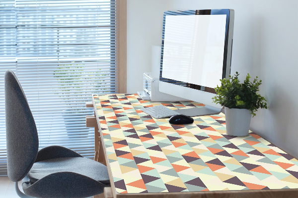 Large desk mat table protector small triangles