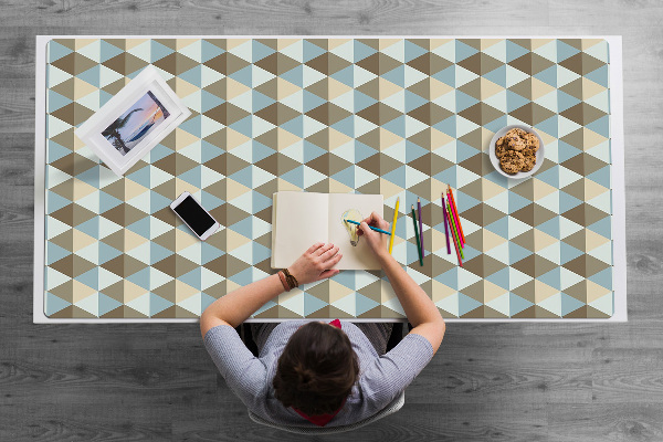 Large desk pad PVC protector retro illusion