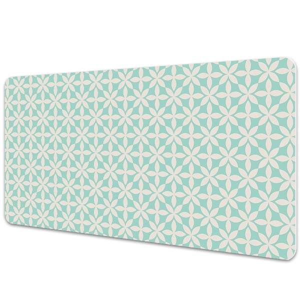 Full desk pad White and blue pattern