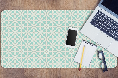 Full desk pad White and blue pattern