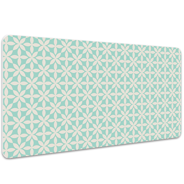 Full desk pad White and blue pattern