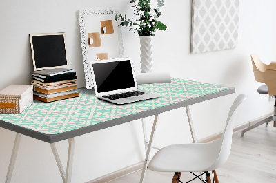 Full desk pad White and blue pattern