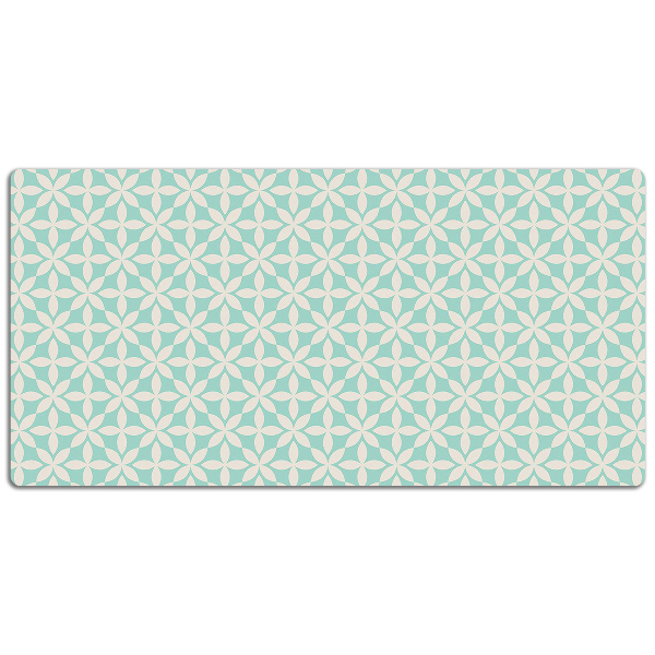 Full desk pad White and blue pattern