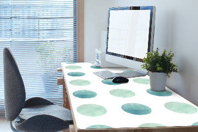 Full desk mat green dots