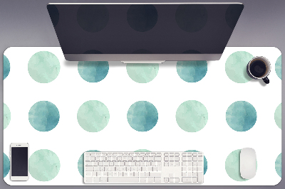 Full desk mat green dots