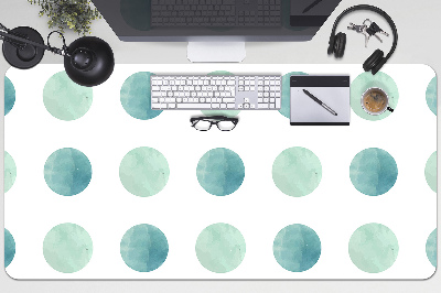 Full desk mat green dots