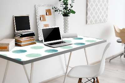 Full desk mat green dots