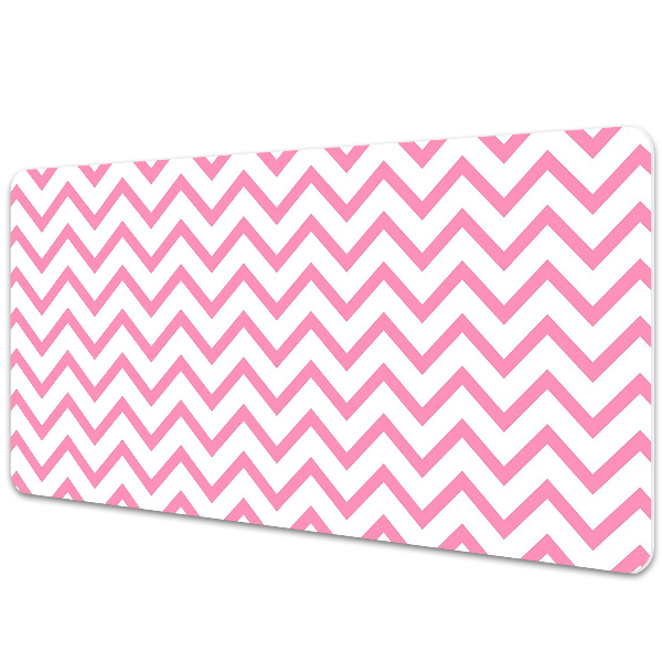 Full desk mat pink zigzags