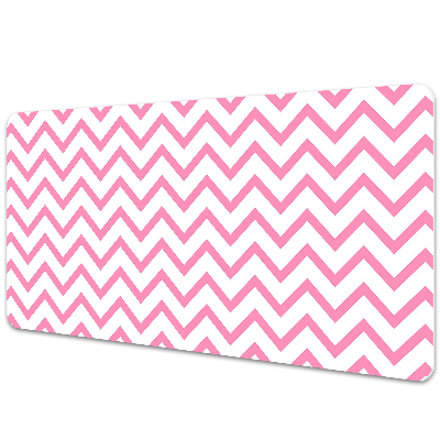 Full desk mat pink zigzags