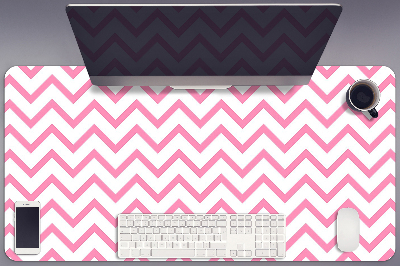 Full desk mat pink zigzags