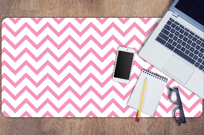 Full desk mat pink zigzags