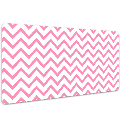 Full desk mat pink zigzags