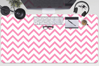 Full desk mat pink zigzags