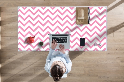 Full desk mat pink zigzags