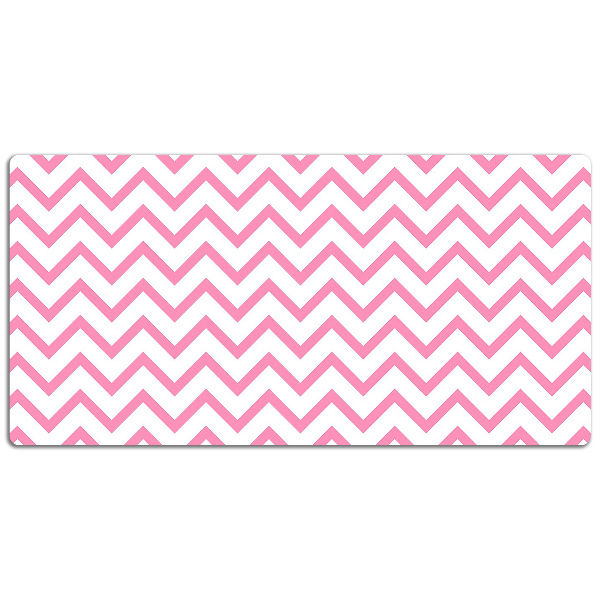 Full desk mat pink zigzags