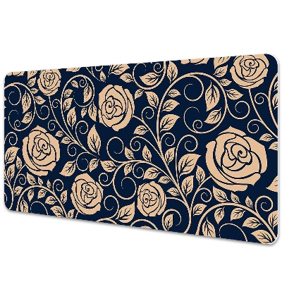 Desk mat Vintage golden roses