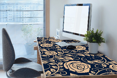 Desk mat Vintage golden roses