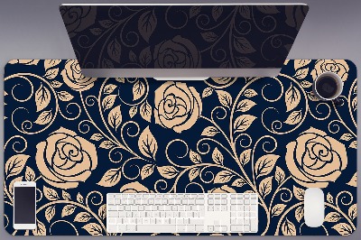 Desk mat Vintage golden roses