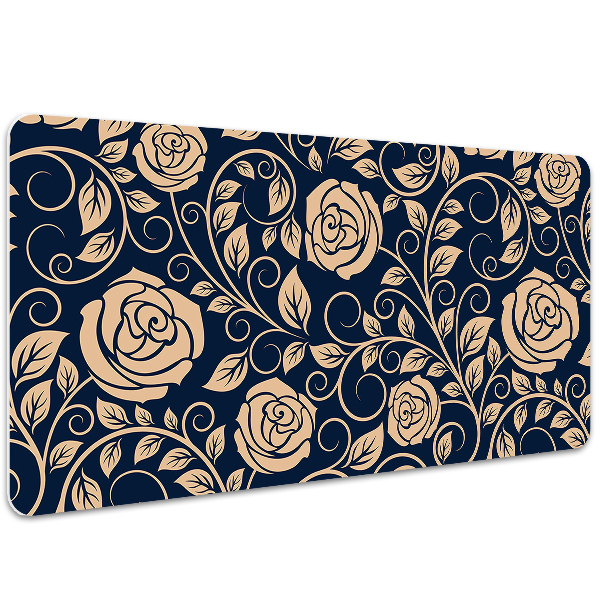 Desk mat Vintage golden roses