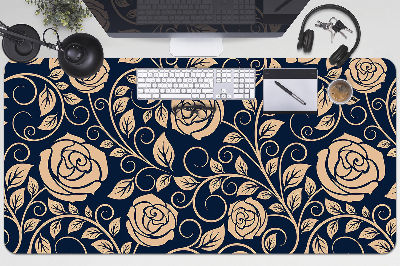 Desk mat Vintage golden roses