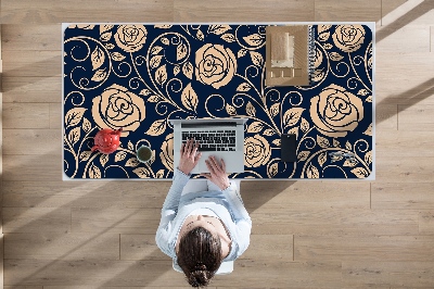 Desk mat Vintage golden roses