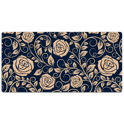 Desk mat Vintage golden roses