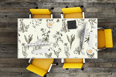 Full desk pad sketched flowers