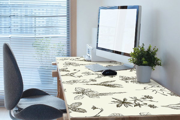 Full desk pad sketched flowers