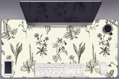 Full desk pad sketched flowers