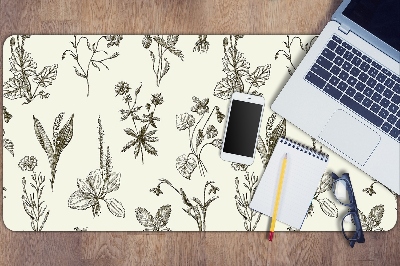 Full desk pad sketched flowers