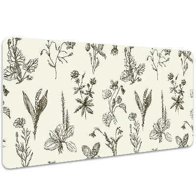 Full desk pad sketched flowers