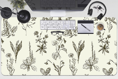 Full desk pad sketched flowers