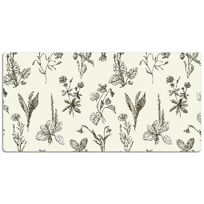 Full desk pad sketched flowers