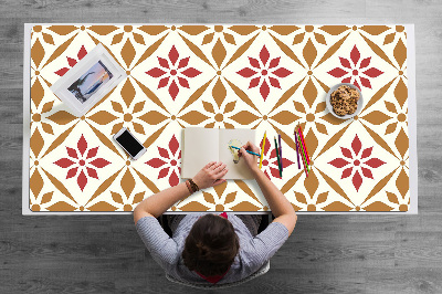 Full desk mat flowery pattern