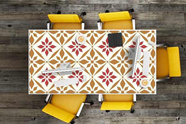 Full desk mat flowery pattern