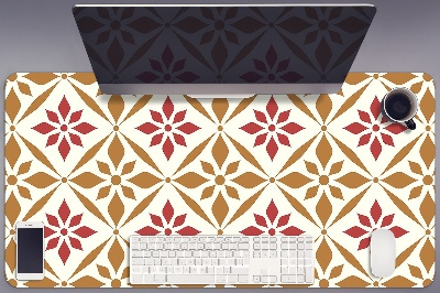 Full desk mat flowery pattern