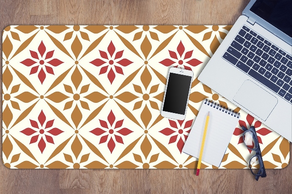 Full desk mat flowery pattern