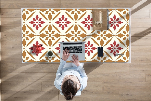 Full desk mat flowery pattern