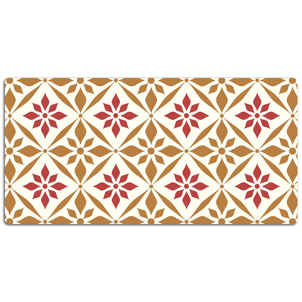 Full desk mat flowery pattern