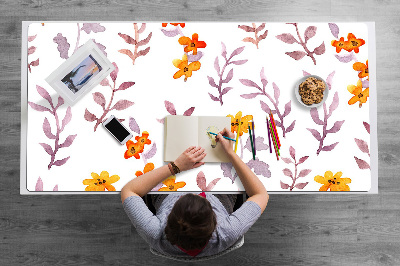 Full desk protector painted flowers