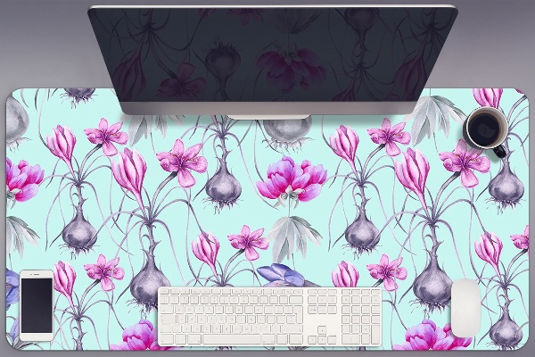 Desk mat Crocuses with onions