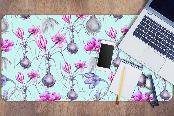 Desk mat Crocuses with onions