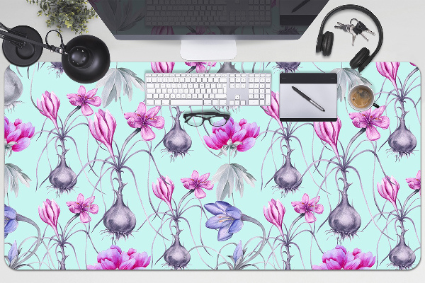 Desk mat Crocuses with onions