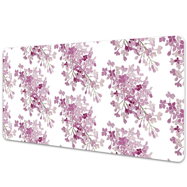 Large desk mat table protector pink flowers