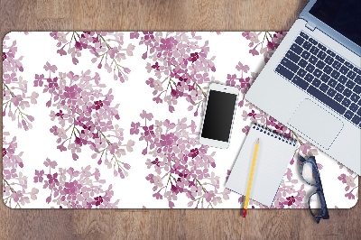 Large desk mat table protector pink flowers