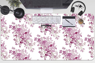 Large desk mat table protector pink flowers