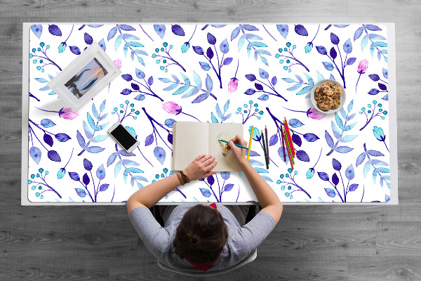 Full desk pad purple twigs