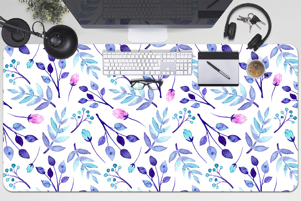 Full desk pad purple twigs