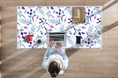 Full desk pad purple twigs