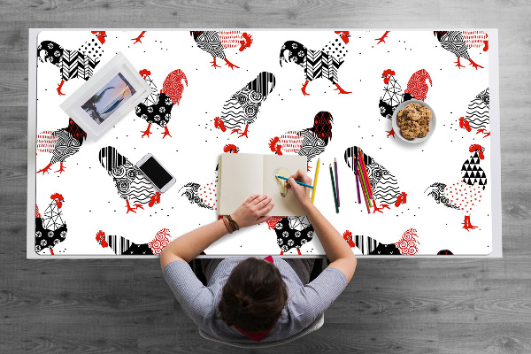 Full desk protector geometry roosters
